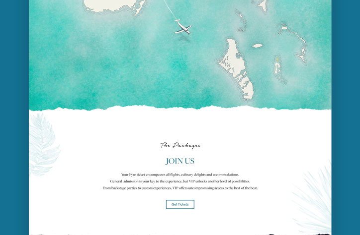 The Packages page over an illustrated island map