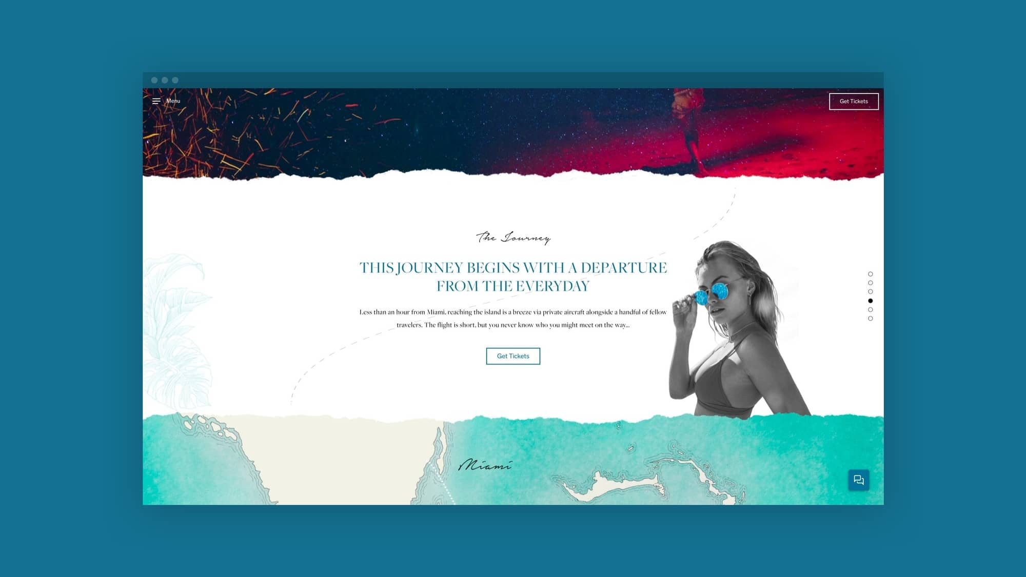 The Journey page: This journey begins with a departure from the everyday