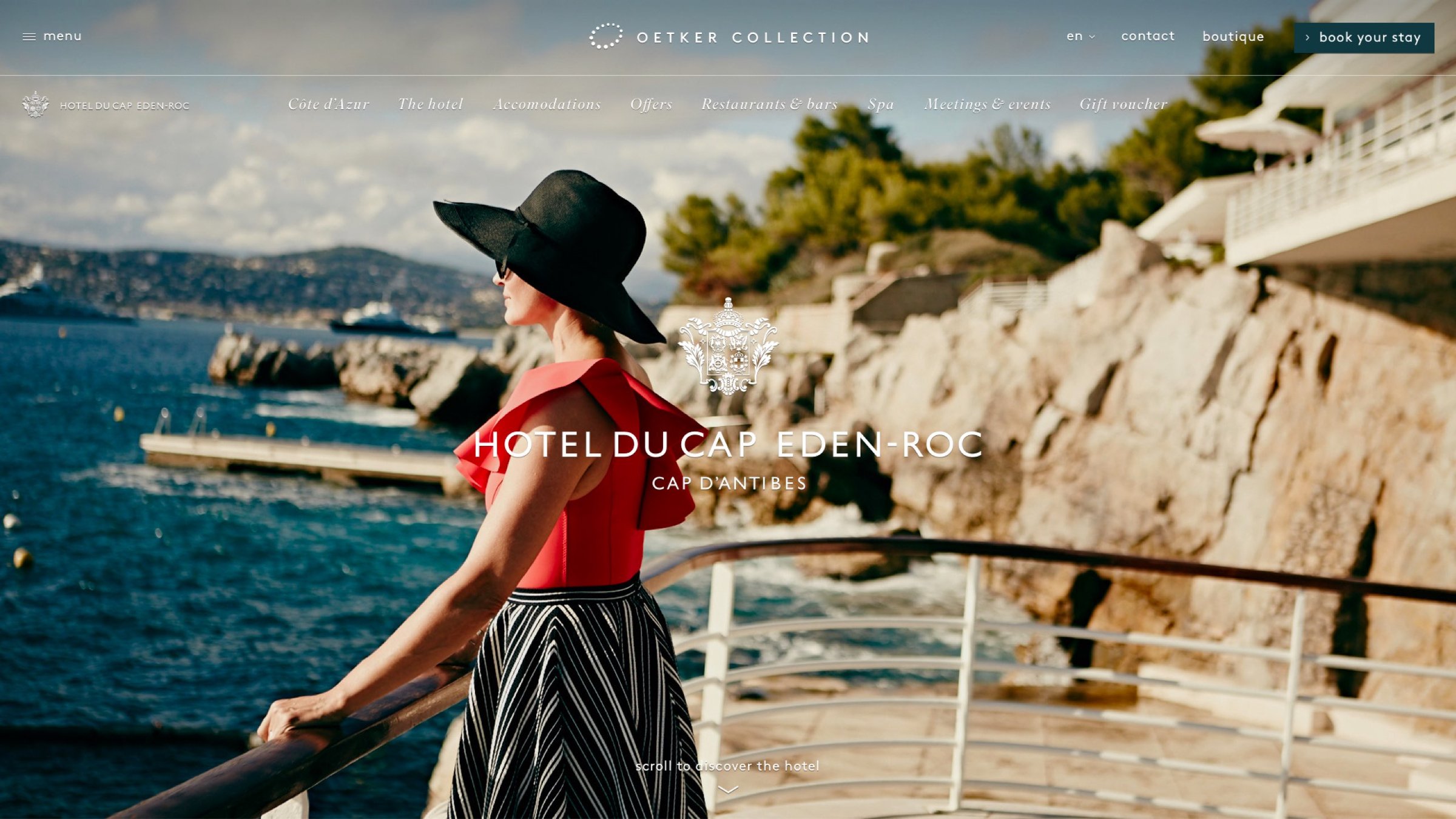 Oetker Collection website homepage